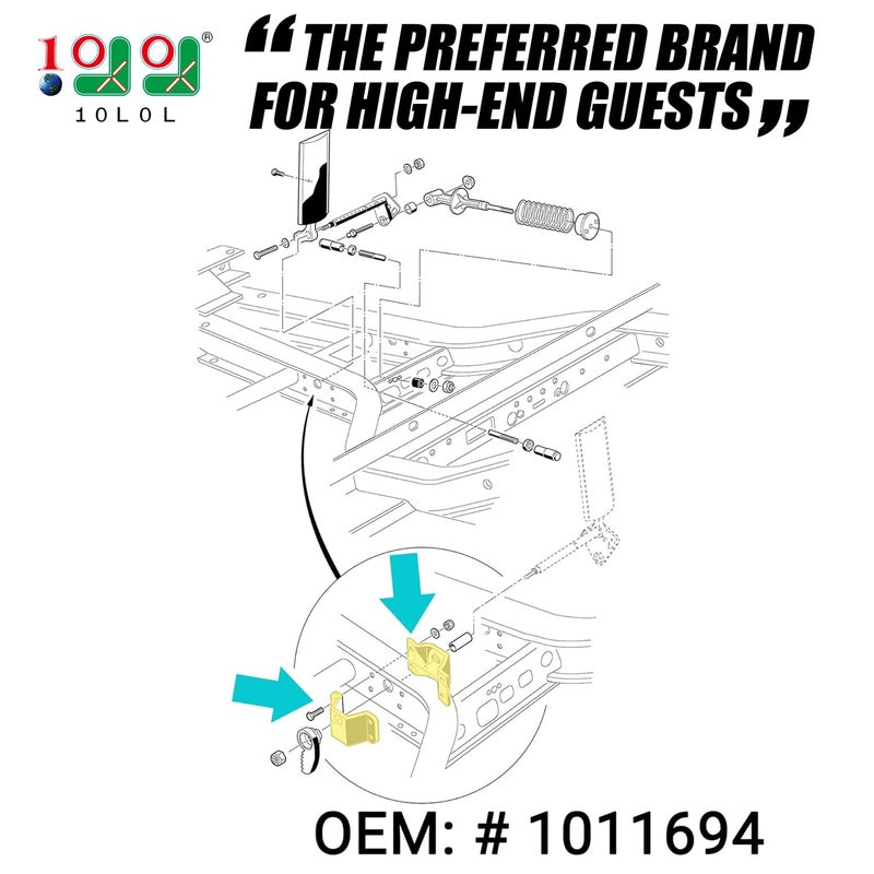 10L0L 2Pcs Golf Cart Accelerator Bearing Bracket for Club Car DS 1981-2011 Gas & Electric 1011694 - Image 2